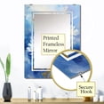thumbnail image 3 of Designart "Bouquet of Delicate Dandelions Against Blue" Dandelion Oversized Wall Mirror - Traditional Floral Bedroom Wall Mirror Large - Multiple Color Options, 3 of 6