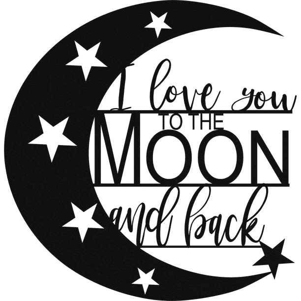 I Love You To The Moon And Back Metal Wall Art Com - Functional Sculpture Metal Wall Art Wisconsin