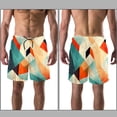 thumbnail image 3 of luoweisi Men's Beach Shorts Quick Dry Swim Trunks with Mesh Lining Geometry 2XL, 3 of 5