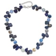 thumbnail image 3 of Auriga Fine Jewelry 925 Sterling Silver Agate w/Shell, Lapis and Sodalite w/2in ext. Necklace for Women 18", 3 of 6