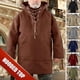 thumbnail image 2 of Men's Pullover Woolen Hooded Sweatshirt Mid-length Super Soft Hoodies Winter Top3XL, 2 of 5