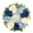 Blue, variant on Fall Wreath for Front Door 18 Inch, Artificial Blue Cream Hydrangea Wreath with Hello Wooden Sign, Farmhouse Summer to Autumn Transitional Wreath, All Season Outdoor Indoor Decor for Porch Wall Windo