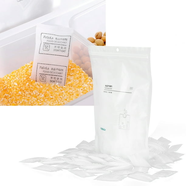 Lapurete's ® 50 × 5 Gram gel de silice déshydratant déshumidificateurs  (régénérante) + 3 paquets Carte indicateur d'humidité