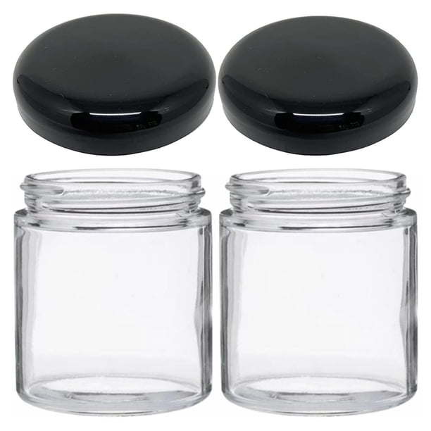 Frascos Mason de vidrio de 16 oz con boca extra ancha para almacenamiento de pintas con tapas - Tapas de almacenamiento de plástico sin BPA - Fabricados en EE. UU. - Frascos de vidrio de 16 oz con