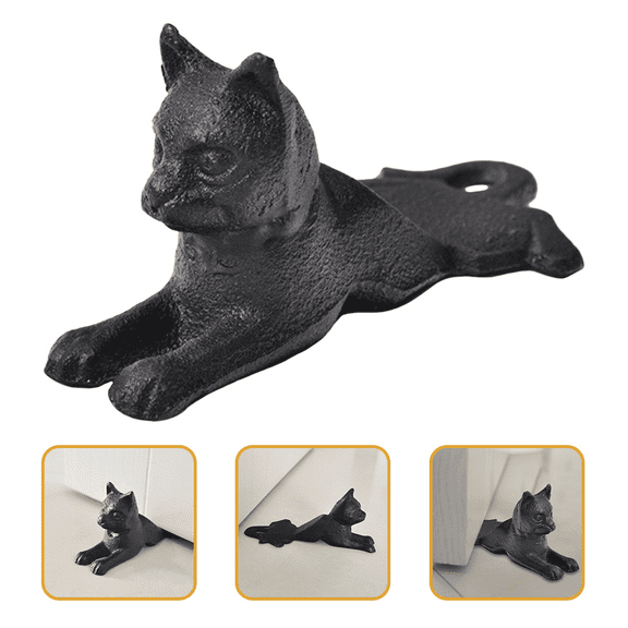 Floor Protectors Cast Iron Cat Door Stop Vintage Stoppers Supply Wedge Doorstop Wall