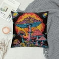 thumbnail image 2 of ONETECH Hippie Throw Pillow Case ,Funny Novelty Mushroom Decorative Cushion Cover for Home Office School Dorm Room Hippy Room,Retro Hippy Gifts for Women Hippies, 2 of 5