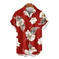 thumbnail image 4 of Cllios Men's Hawaiian Shirts Funny Tropical Print Holiday Tops Relaxed Fit Cuban Collared Short Sleeve T-shirts Cotton Button Down Bowling Shirts S-4XL, 4 of 6