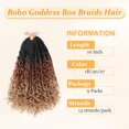 thumbnail image 3 of Trenzas de ganchillo de Goddess Box Yewell, 25 cm, bohemio, puntas rizadas, 3 of 9