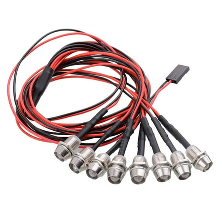 

Headlights For 1/5 1/8 1//16 RC Car Truck 8 LED Light DIY Parts