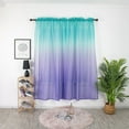 thumbnail image 4 of Purple and Blue Curtains for Bedroom Decor Set of 2 Single Panel Pocket Window Voile Pastel Sheer Ombre Rainbow Curtain for Room Decoration Teen Princess, 4 of 6