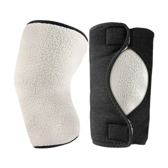 yuksok Winter Knee Warmers Knee Protector for Women Men Knee Sleeves for Sports Cycling White