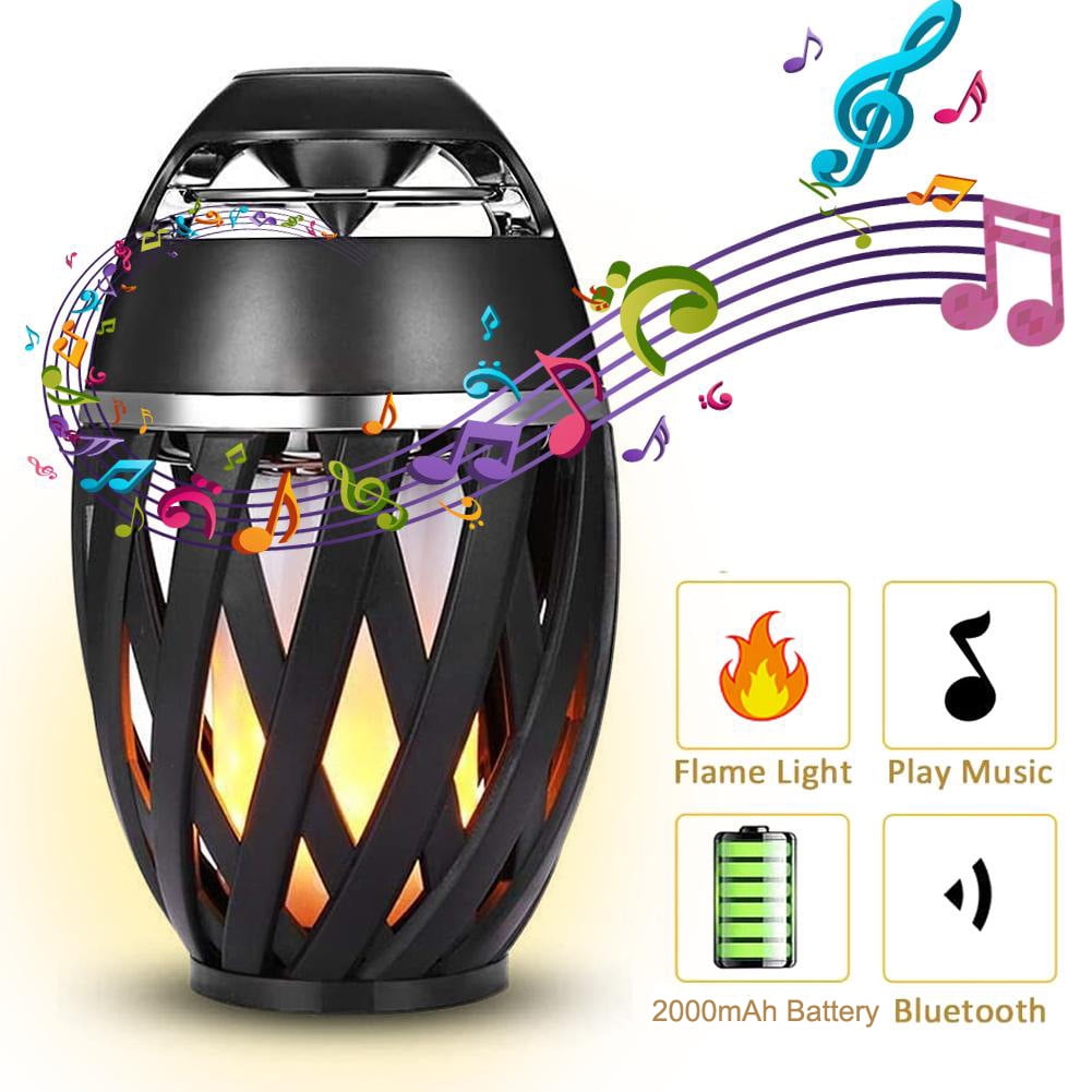 Led Flame Speakers, Flame Torch Atmosphere Speaker,Bluetooth Speaker Outdoor, Portable Stereo