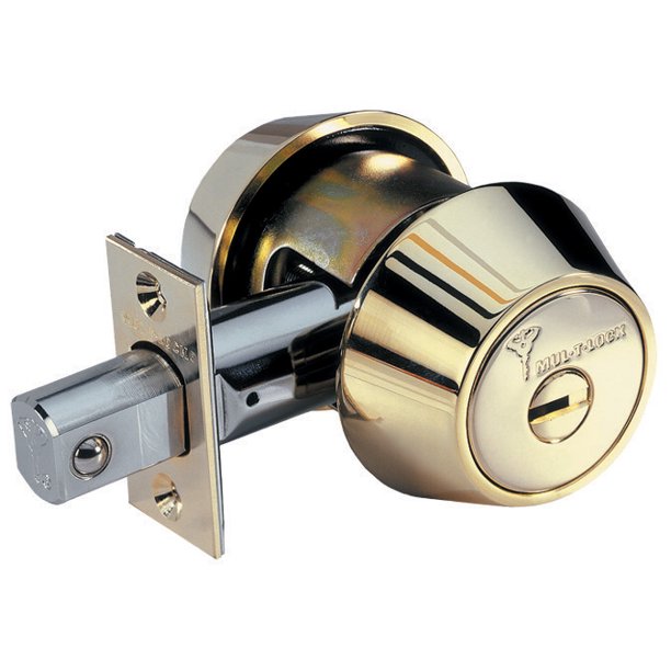 Multlock MT5+ Hercular Single Cylinder deadbolt w/Thumb turn Bright
