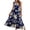 Yellow, variant on IROINNID Women's Sleeveless Prints Empire Dress Summer New Lace-up Dress Long V-Neck Knee-Length Dress