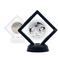 thumbnail image 4 of 2Pcs 90*90mm Black 3D Floating Coin Display Frame Holder Box Case Stand, 4 of 7