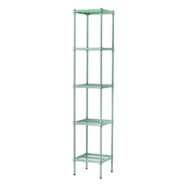 Design Ideas MeshWorks Tour d'Étagères de Rangement en Métal à 5 Niveaux, Vert Sauge