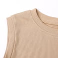 thumbnail image 5 of FLMEI Toddler Girls Summer 2PCS Outfits Baby Sleeveless Tees Shirt Tank Wide Leg Palazzo Kids Ice Silk Solid Colours Two-Piece Set 1-10Years, 5 of 9