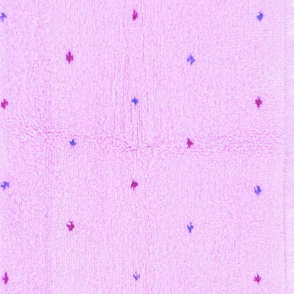 Ahgly Company Indoor Square Solid Purple Modern Area Rugs, 7' Square
