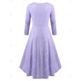 thumbnail image 3 of Conjunto de Talla Extra de Tirante Fino con Nudo Delantero Rosegal Vestidos casuales de talla grande, 3 of 5