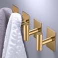 thumbnail image 2 of Ganchos para toallas de pared VAEHOLD, resistentes al agua (oro, paquete de 2), 2 of 8
