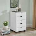 thumbnail image 2 of Office File Cabinets Wooden File Cabinets Lateral File Cabinet Wood File Cabinet Mobile File Cabinet Mobile Storage Cabinet White, 2 of 5