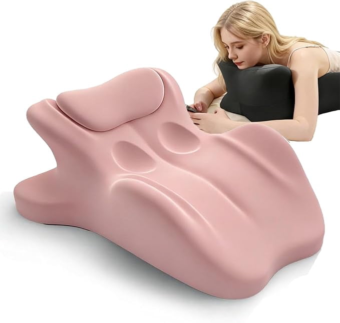 TripleHBB Ergonomic Memory Foam Wedge Pillow, 27° Multi-Position Support Pillow for Neck & Lumbar, Multi-Use Body Pillow with Removable Pillowcase