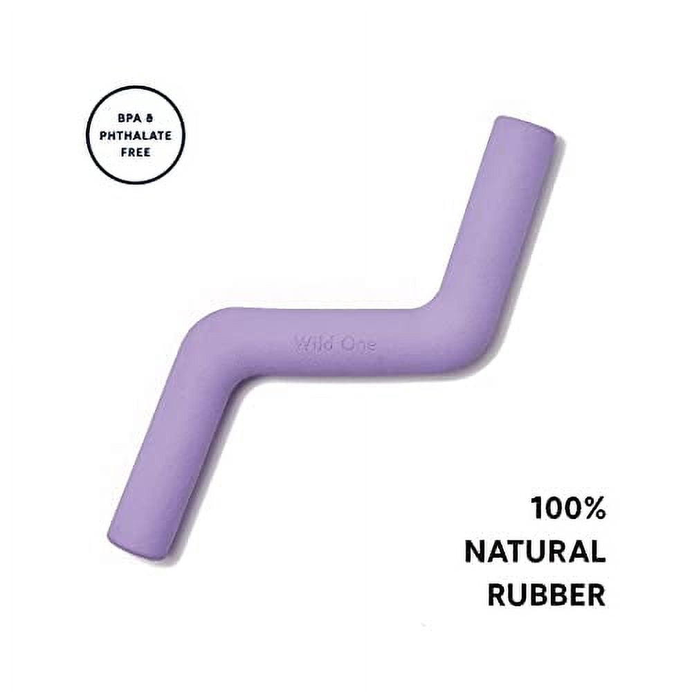 Wild One Bolt Bite Dog Toy 100% Natural Rubber, Fun to Chew, Chew Toy, Treat Dispensing, Durable for Large Breeds Lilac