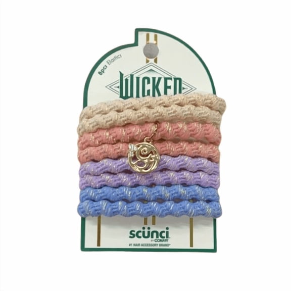 Scunci By Conair X Wicked Glinda 8-piece Elastics