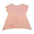 thumbnail image 2 of A-Line Womens Swing Basic T-Shirt, Pink, Petite, PXS, 2 of 2