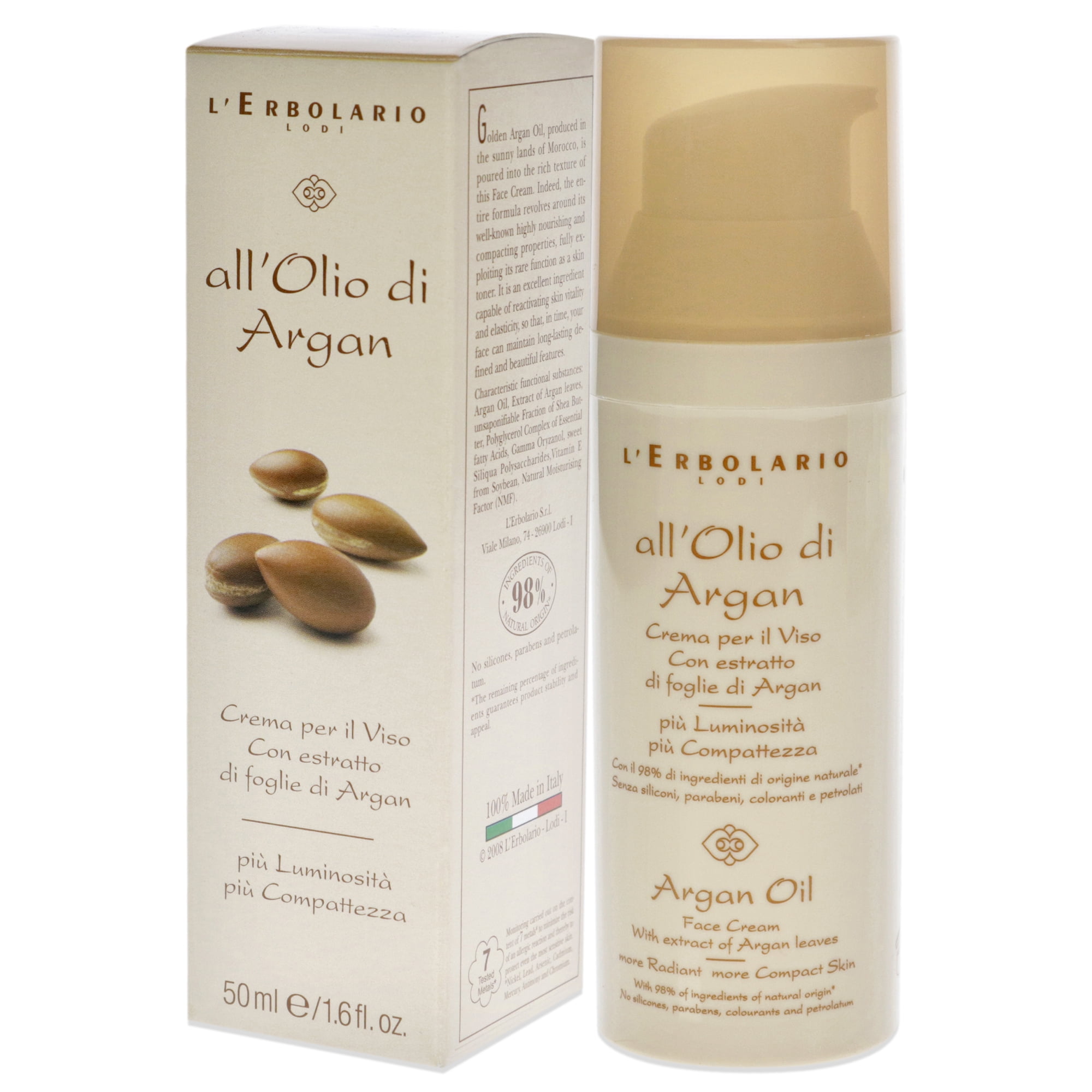 L'Erbolario Argan Oil Face Cream, Face Moisturizer, 1.6 oz