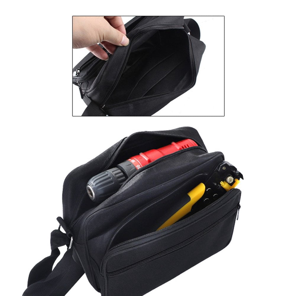 Tool Bag, Tool Bag Organiser, Muti-Purpose Small Tool Bag Shoulder Bag with Adjustable Shoulder Strap for Eletricians DIY Tool Storage