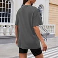 thumbnail image 4 of YDLCAFD T-Shirts d'Entraînement pour Femmes Manches Longues Mode Décontractée Imprimé Col Rond Manches Courtes Pull T-Shirt, 4 of 5
