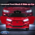 thumbnail image 4 of Gymax Licensed Ford Mach E Electric Vehicle w/Parent Control LED Lights Horn Music Red, 4 of 10