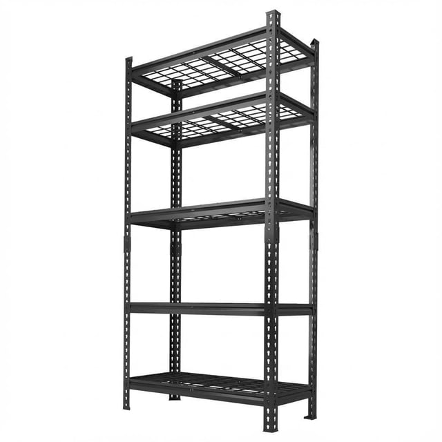 EDTara Étagère de Rangement en Métal à 5 Niveaux, Étagère Grillagée Robuste Réglable pour Garage, Capacité de 2000 Lb