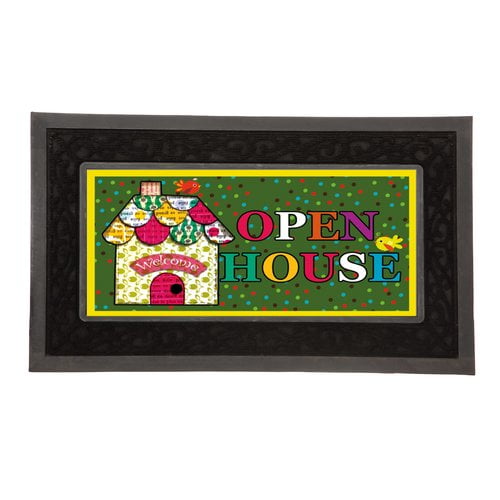 Evergreen Flag & Garden Sassafras Open House Decorative Insert Doormat