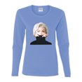 thumbnail image 2 of Wild Bobby, Hip Marilyn Monroe Portrait Classic Beauty Pose, Famous People, Women Graphic Long Sleeve Tee, Light Blue, Large, 2 of 4