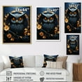 thumbnail image 4 of Designart "Twilight'S Noir Watcher Owl II" Animals Owl Wall Decor, 4 of 7