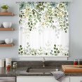thumbnail image 5 of Green Eucalyptus Leaves Sheer Curtains 63 Inches Long, Summer Botanical Weeping Light Filering Curtains, Breathable Simi Curtain Privacy Drapes for Living Room Bedroom Lightweight Window Treatment, 5 of 9