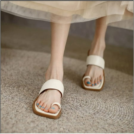 

Women Slippers Flat Sole Casual Soft Big Toe Foot Sandal Women Shoes Comfy Platform Orthopedic (Color : E Size : 38 Code)