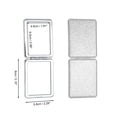 thumbnail image 2 of Unique Bargains 1 Pc Women Rectangular Double-sided Makeup Mirror for Travel Silver Tone Aluminum Mirror PU Leather, 2 of 3