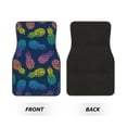 thumbnail image 2 of Zufioo Retro Bright Pineapple Print Car Floor Mats Four-piece Set, Car Interior Accessories - Corrosion-resistant, Non-Slip, Suitable for Cars, Trucks, Vans, 2 of 7