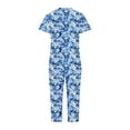 thumbnail image 5 of Puntoco Conjunto de pijama cómodo para mujer Conjunto de pijama y pantalón de manga corta con cuello en V para mujer Conjunto de pijama informal con bolsillos, 5 of 5