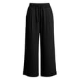 thumbnail image 7 of MuXiKeJi Clothes Girls Wide Leg Pants Summer Loose Beach Vacation Palazzo Pants Lightweight Straight Leg Linen Trousers with Pockets 12-13 Years, 7 of 7