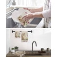 thumbnail image 5 of Easter Cute Bunny Kitchen Dish Towels for Drying Dishes Set of 2, Eggs Spring Daisy Flowers Vintage Waffle Weave Microfiber Hand Tea Bathroom Towels Quick Dry & Absorbent Towel 12x12, 5 of 7
