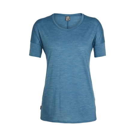 Icebreaker Women's Cool-Lite Solace Low Crewe T-Shirt Thunder Heather S