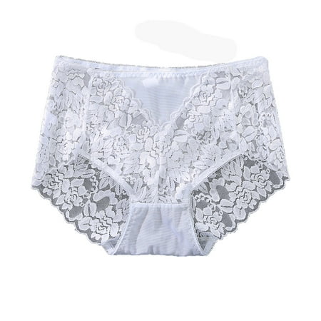 Dyegold Clearance Sale Panties for Women Womens Underwear Women s Underwear Medium Waist Lace Mesh Hollow Cotton Crotch Sexy Breathable High Elastic Briefs