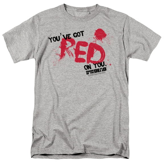 Shaun of The Dead Red On You Unisex Adult T-Shirt, Athletic Heather, Medium