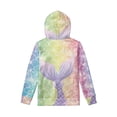 thumbnail image 4 of Suhoaziia Streetwear Hoodies with Designs for Child Girls 14-16 Novelty Colored Fish Scale Mermaid Tail Graphic Y2K Tops Autumn Outdoor Activities Casual Hooded Pullover, 4 of 7