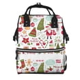 thumbnail image 1 of Fotbe Snowflakes Santa Claus Mochila Maternidad - Lona de Sarga Impermeable, Mochila de Pañales de Gran Capacidad con Múltiples Bolsillos y Correas Ajustables, 1 of 6