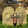 thumbnail image 4 of Metal Cross Grave Markers Memorial Cemetery Garden Stake for Grave Plaque Yard, 12 x 6In, 4 of 8